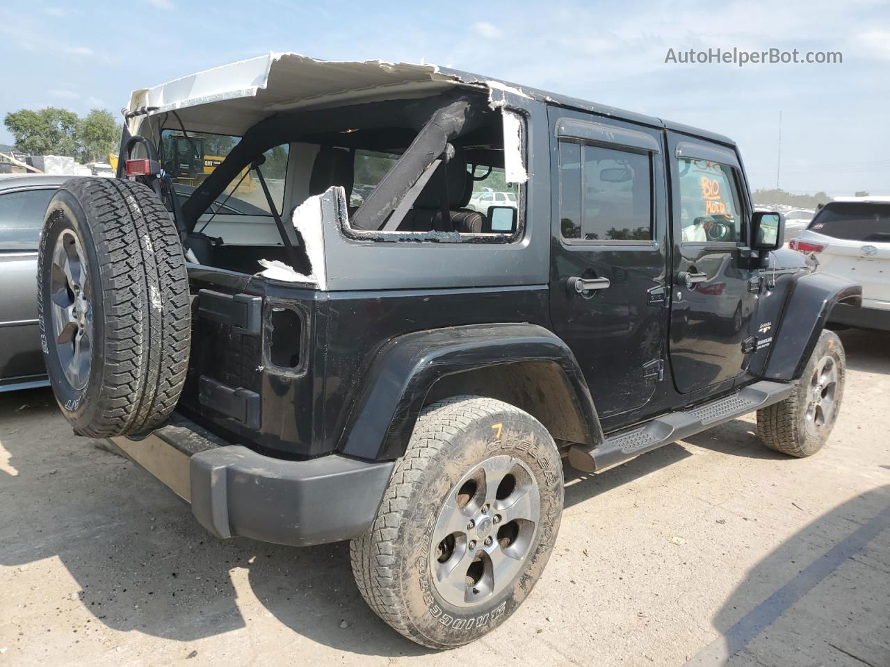 2017 Jeep Wrangler Unlimited Sahara Black vin: 1C4HJWEG9HL661139