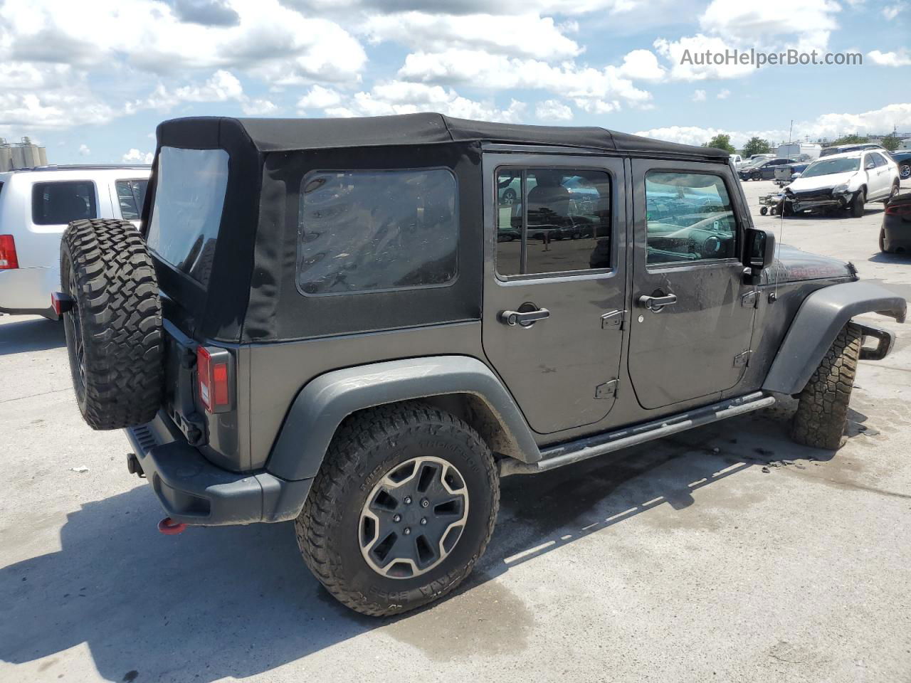 2017 Jeep Wrangler Unlimited Rubicon Gray vin: 1C4HJWFG0HL576446