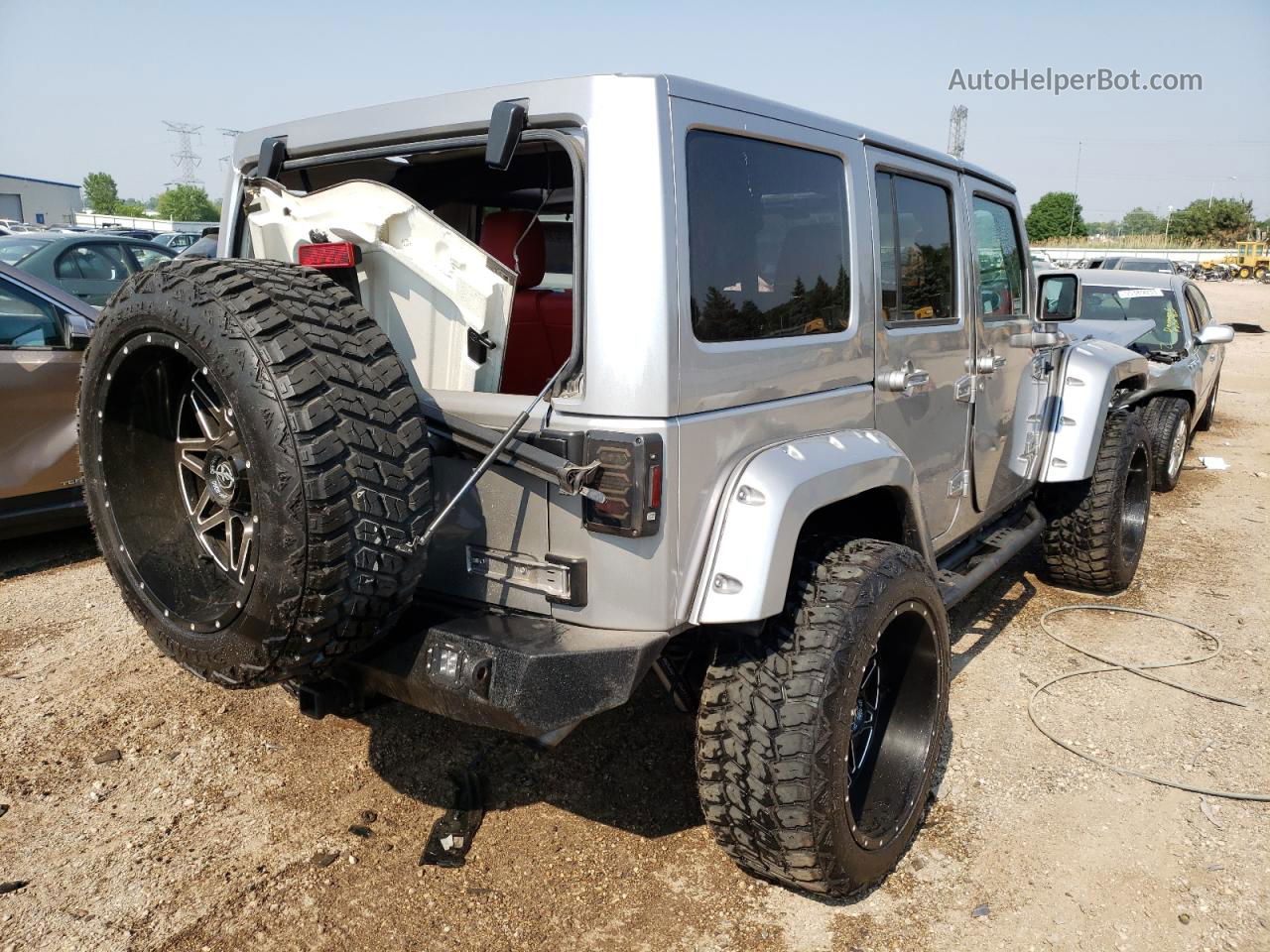 2014 Jeep Wrangler Unlimited Rubicon Серый vin: 1C4HJWFG1EL318500