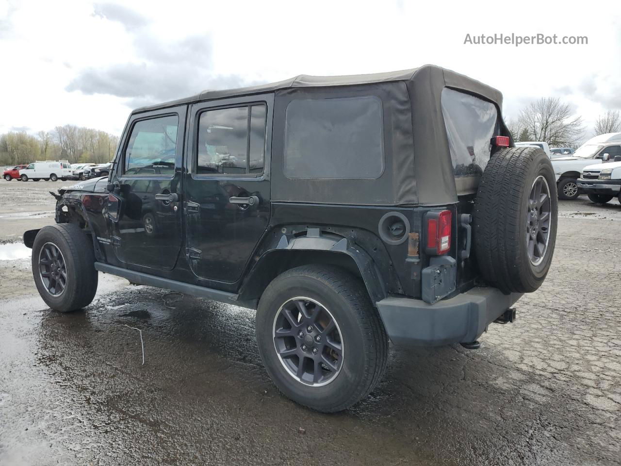 2014 Jeep Wrangler Unlimited Rubicon Черный vin: 1C4HJWFG7EL108886