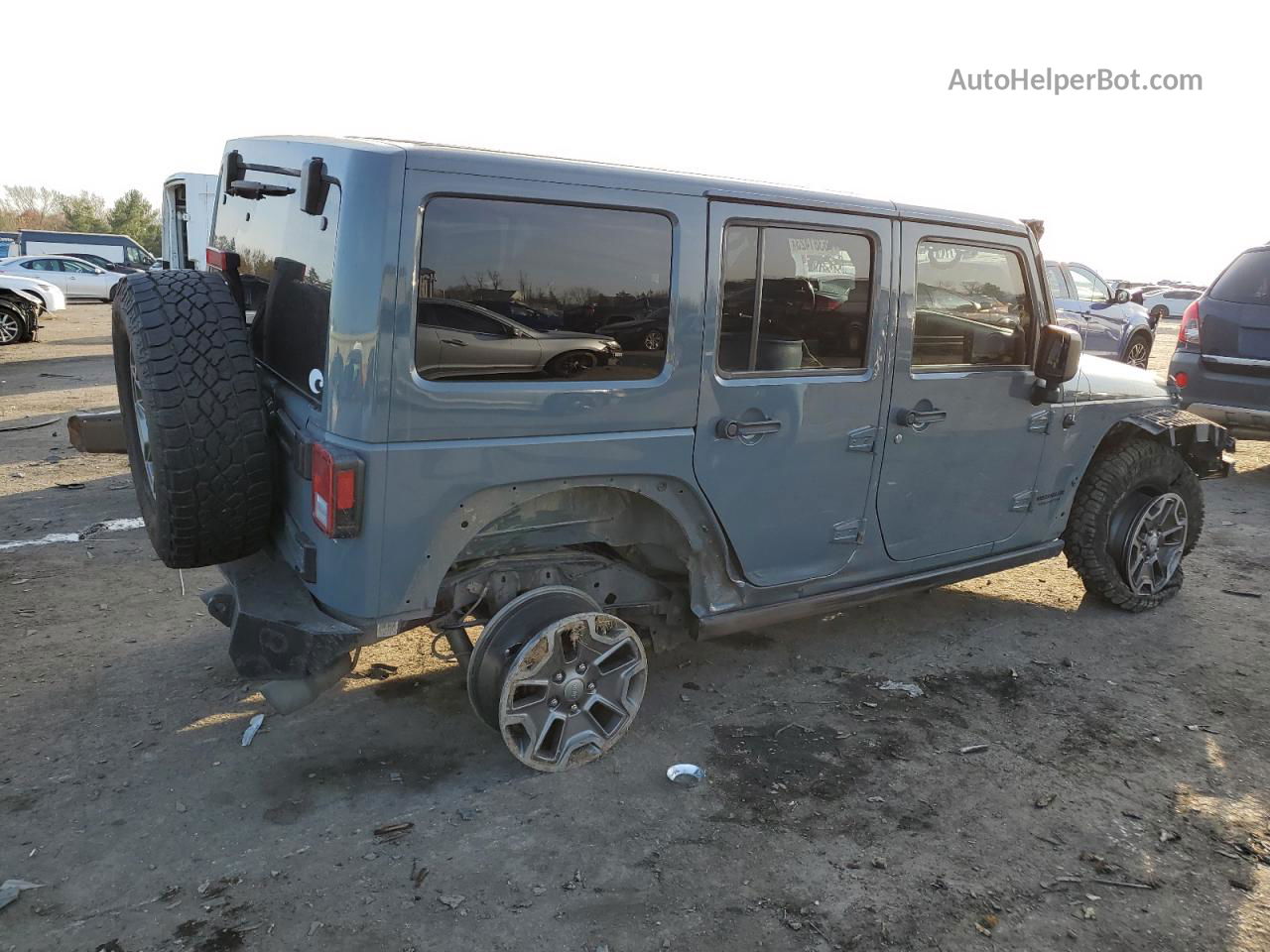 2014 Jeep Wrangler Unlimited Rubicon Серый vin: 1C4HJWFG9EL199241