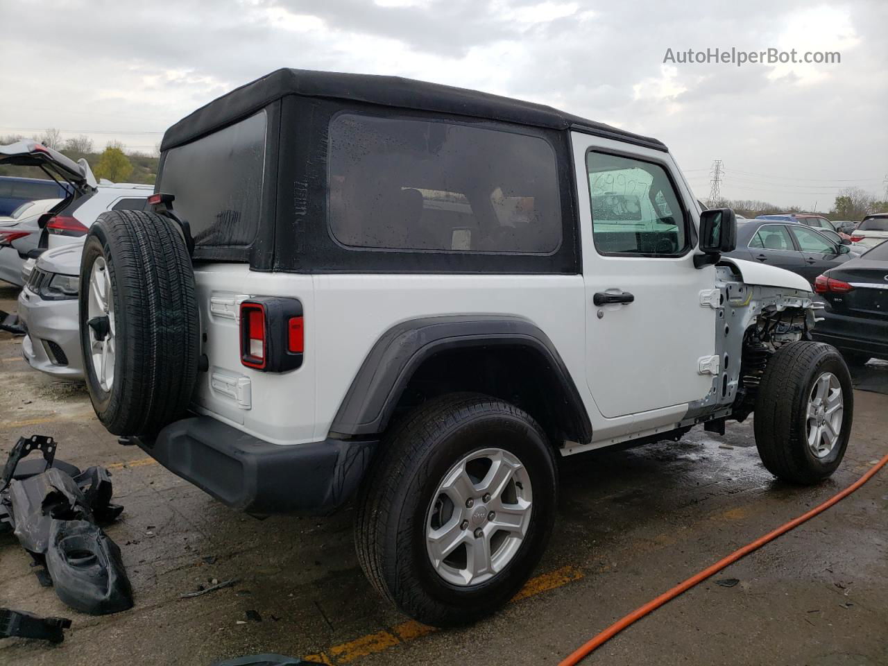 2023 Jeep Wrangler Sport White vin: 1C4HJXAG2PW501810