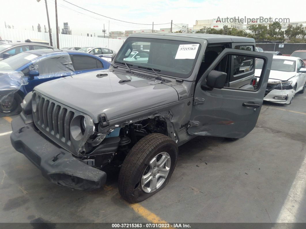 2023 Jeep Wrangler Sport S Gray vin: 1C4HJXAG7PW545995