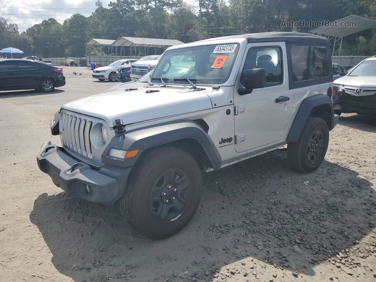 2023 Jeep Wrangler Sport Silver vin: 1C4HJXAG8PW532138