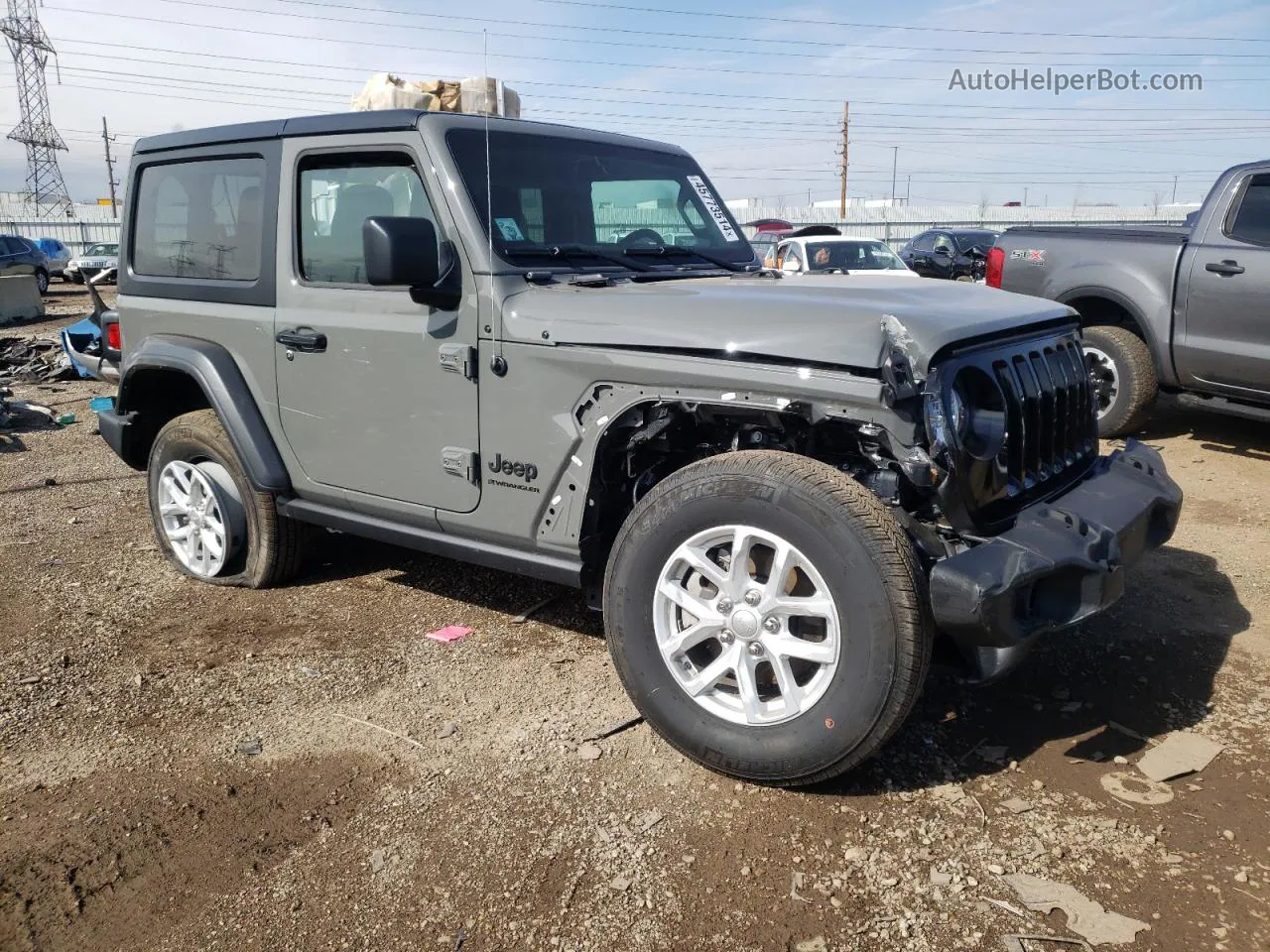 2023 Jeep Wrangler Sport Gray vin: 1C4HJXAGXPW658470