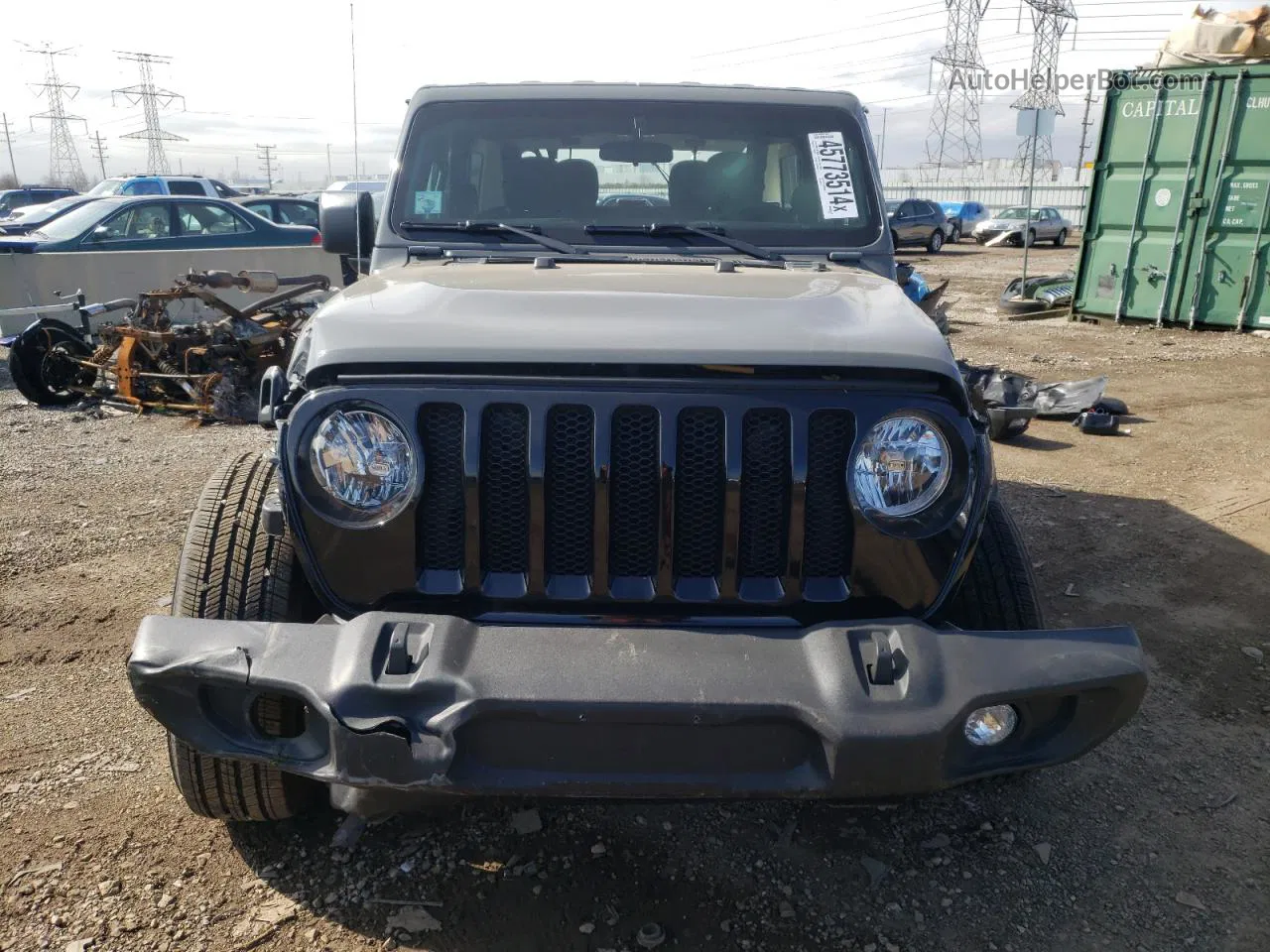 2023 Jeep Wrangler Sport Gray vin: 1C4HJXAGXPW658470