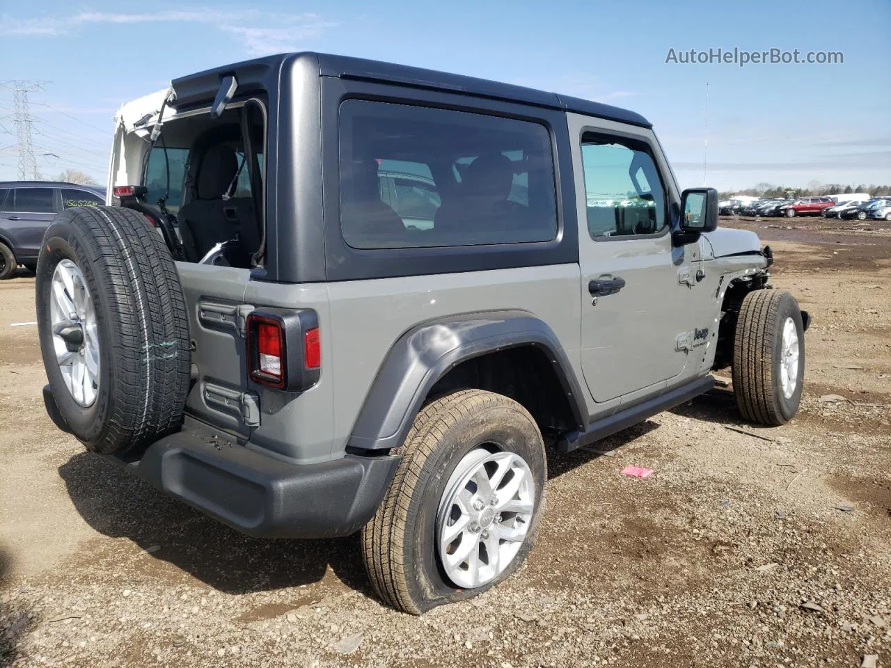 2023 Jeep Wrangler Sport Gray vin: 1C4HJXAGXPW658470