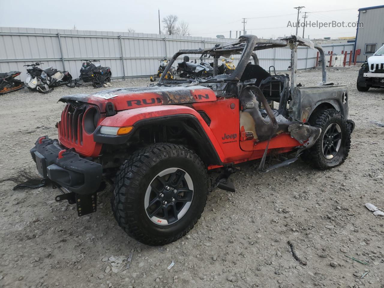 2019 Jeep Wrangler Rubicon Red vin: 1C4HJXCG9KW566465