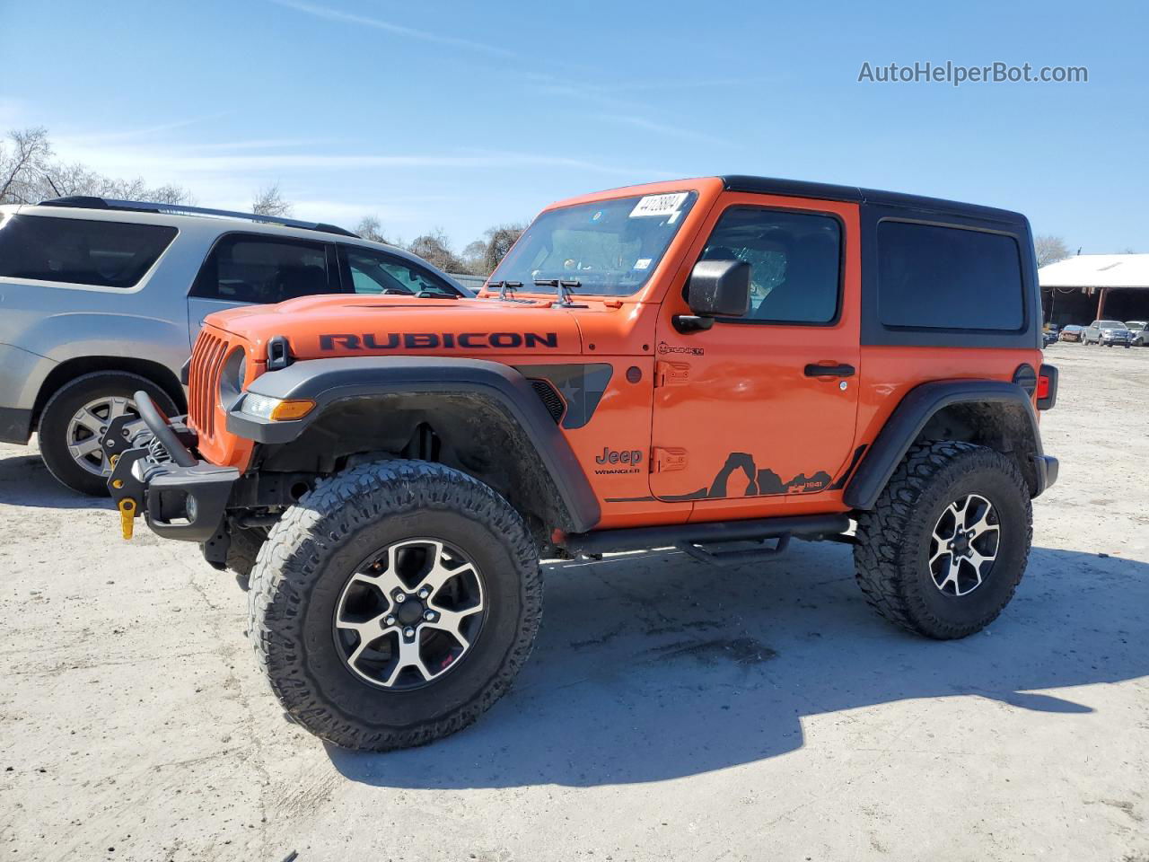 2019 Jeep Wrangler Rubicon Orange vin: 1C4HJXCN7KW691480