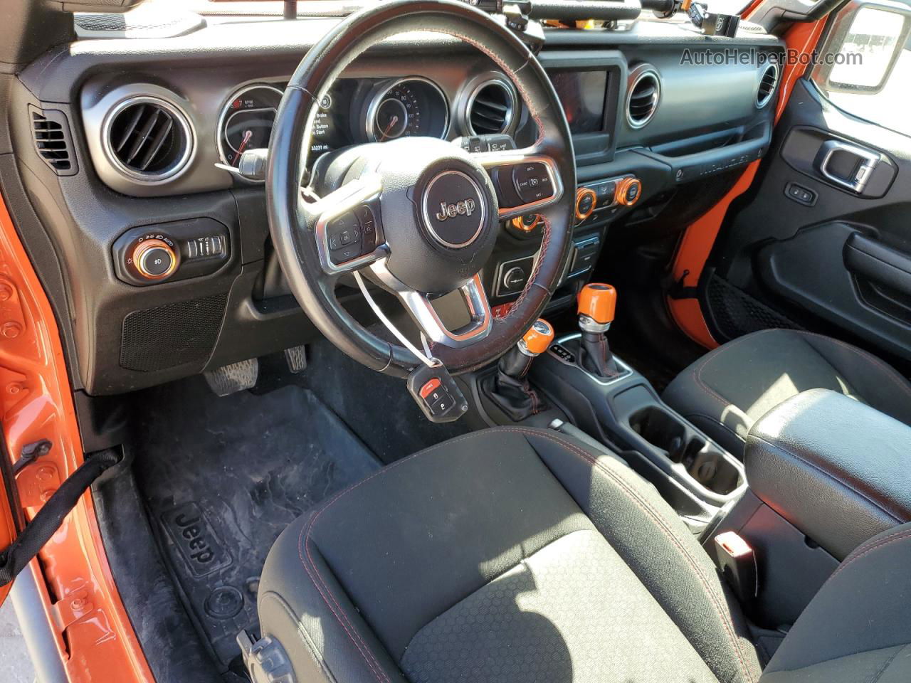 2019 Jeep Wrangler Rubicon Orange vin: 1C4HJXCN7KW691480