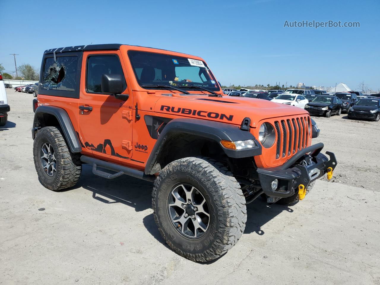 2019 Jeep Wrangler Rubicon Orange vin: 1C4HJXCN7KW691480