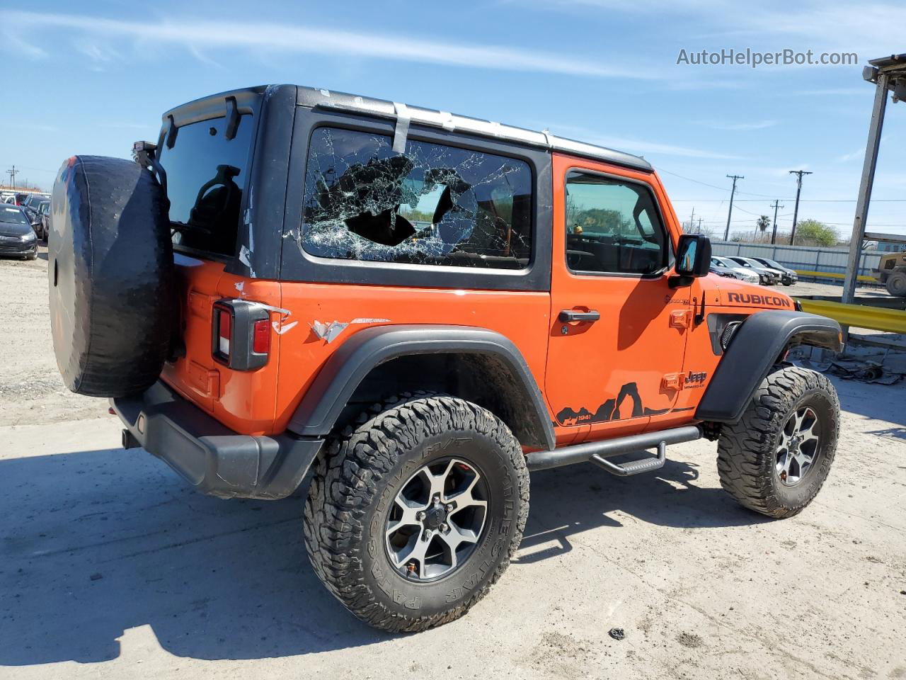 2019 Jeep Wrangler Rubicon Orange vin: 1C4HJXCN7KW691480