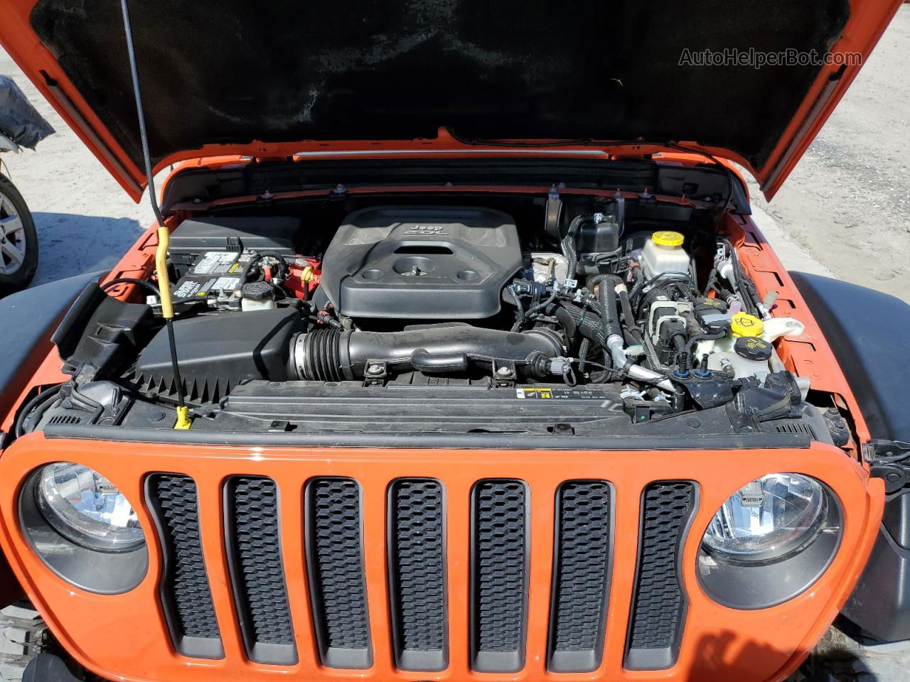 2019 Jeep Wrangler Rubicon Orange vin: 1C4HJXCN7KW691480