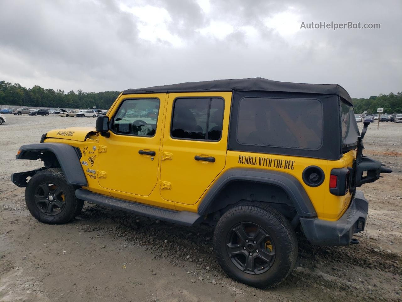 2019 Jeep Wrangler Unlimited Sport Yellow vin: 1C4HJXDG0KW511319