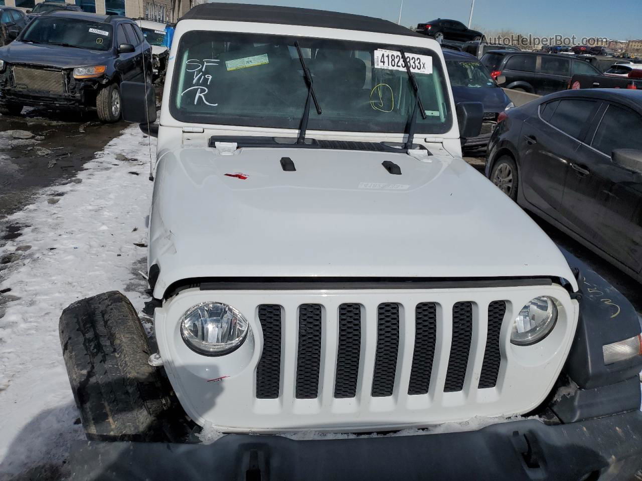 2019 Jeep Wrangler Unlimited Sport White vin: 1C4HJXDG0KW576963