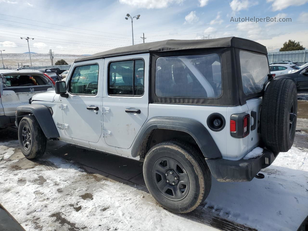 2019 Jeep Wrangler Unlimited Sport White vin: 1C4HJXDG0KW576963