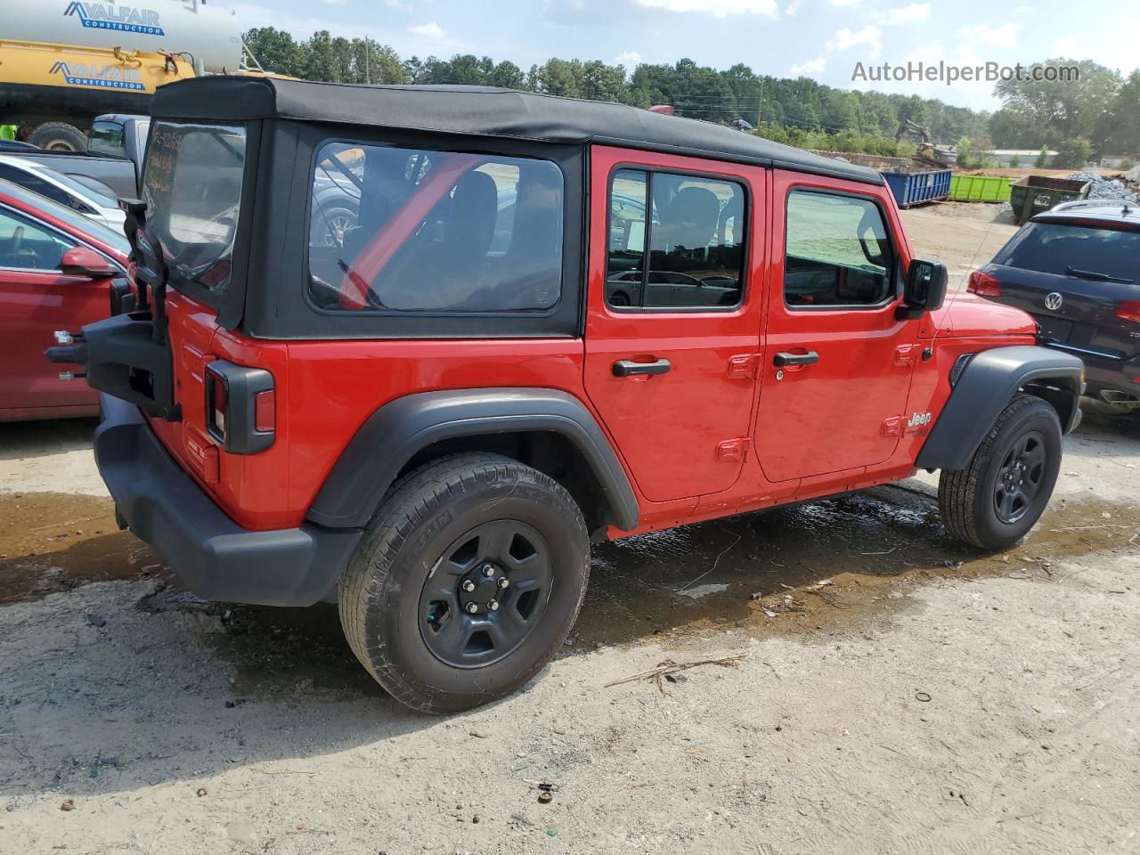 2019 Jeep Wrangler Unlimited Sport Красный vin: 1C4HJXDG0KW663276