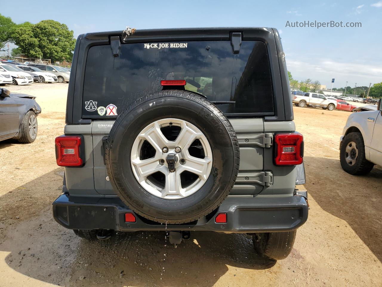 2019 Jeep Wrangler Unlimited Sport Gray vin: 1C4HJXDG0KW663861