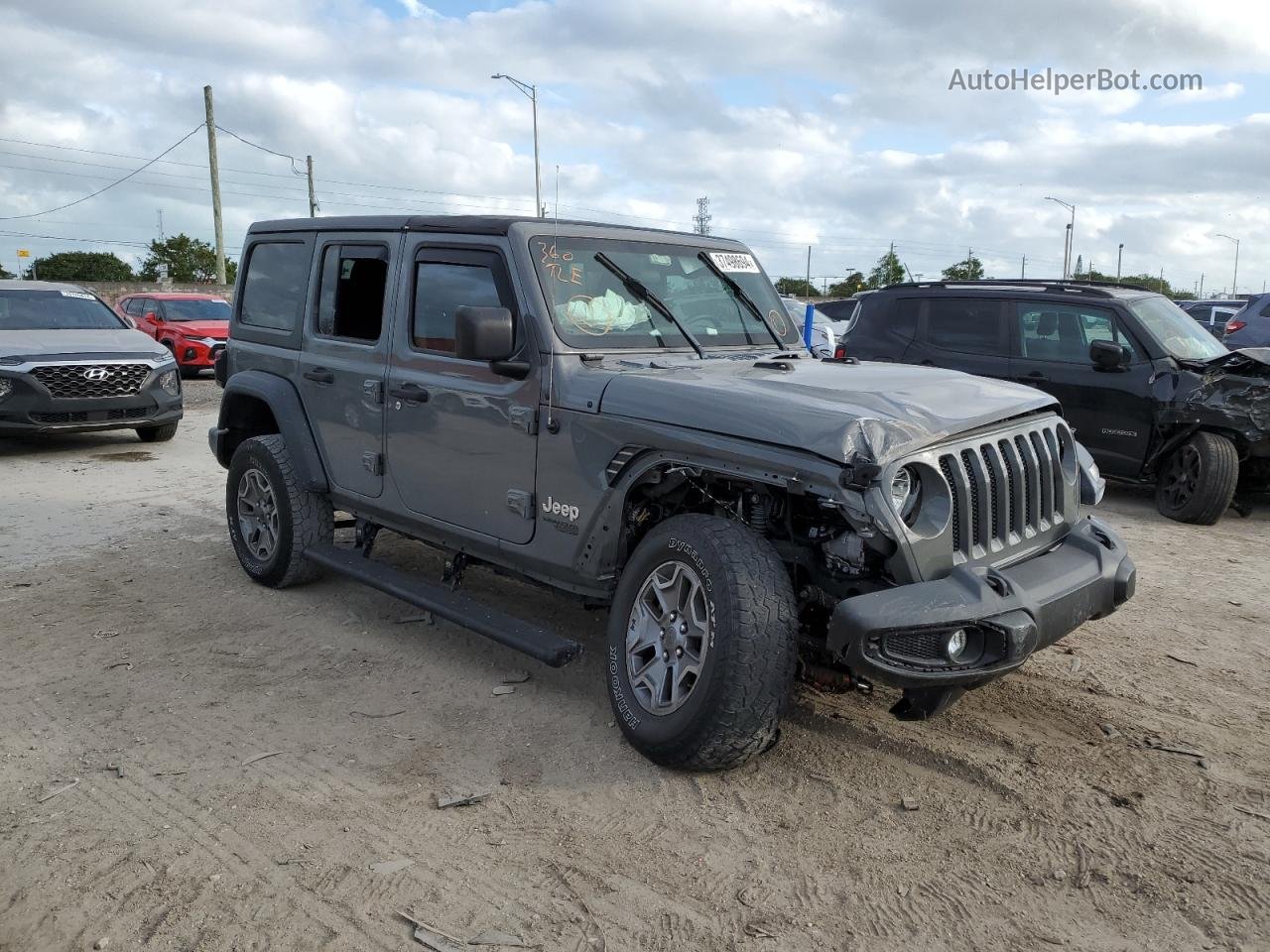 2019 Jeep Wrangler Unlimited Sport Black vin: 1C4HJXDG0KW676383