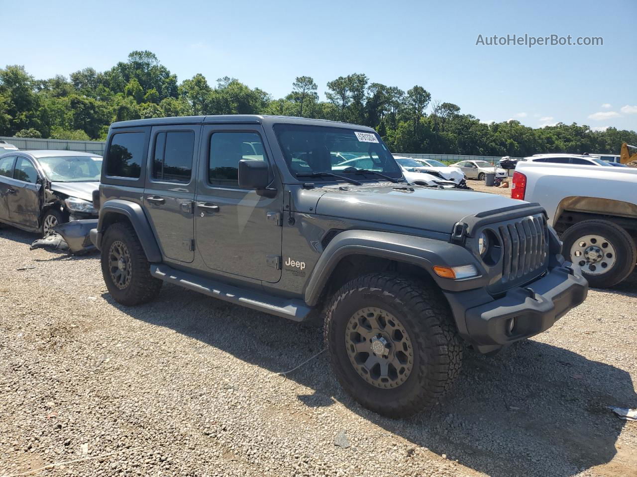 2019 Jeep Wrangler Unlimited Sport Серый vin: 1C4HJXDG0KW679350