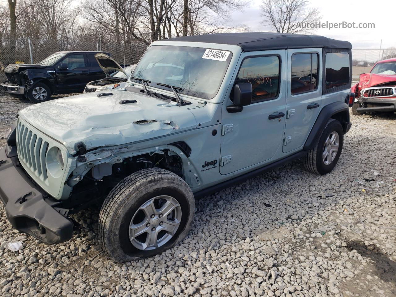 2023 Jeep Wrangler Sport Бирюзовый vin: 1C4HJXDG0PW550886