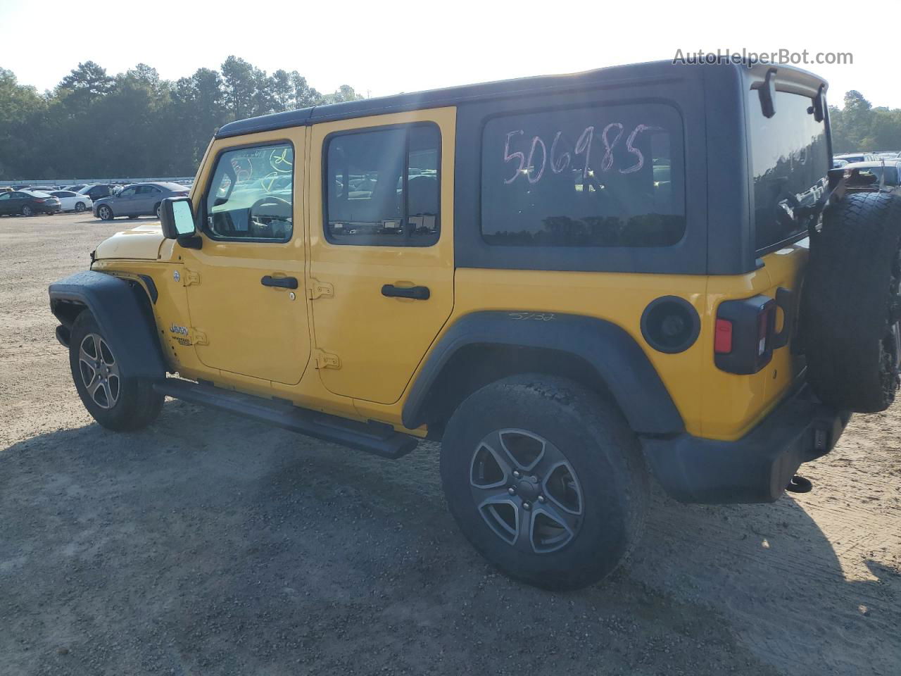 2019 Jeep Wrangler Unlimited Sport Yellow vin: 1C4HJXDG1KW506985