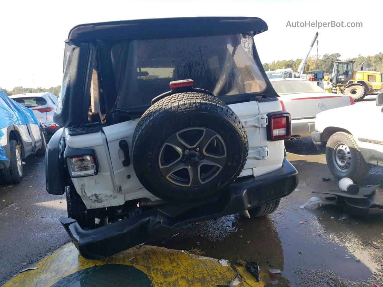 2019 Jeep Wrangler Unlimited Sport White vin: 1C4HJXDG1KW557256