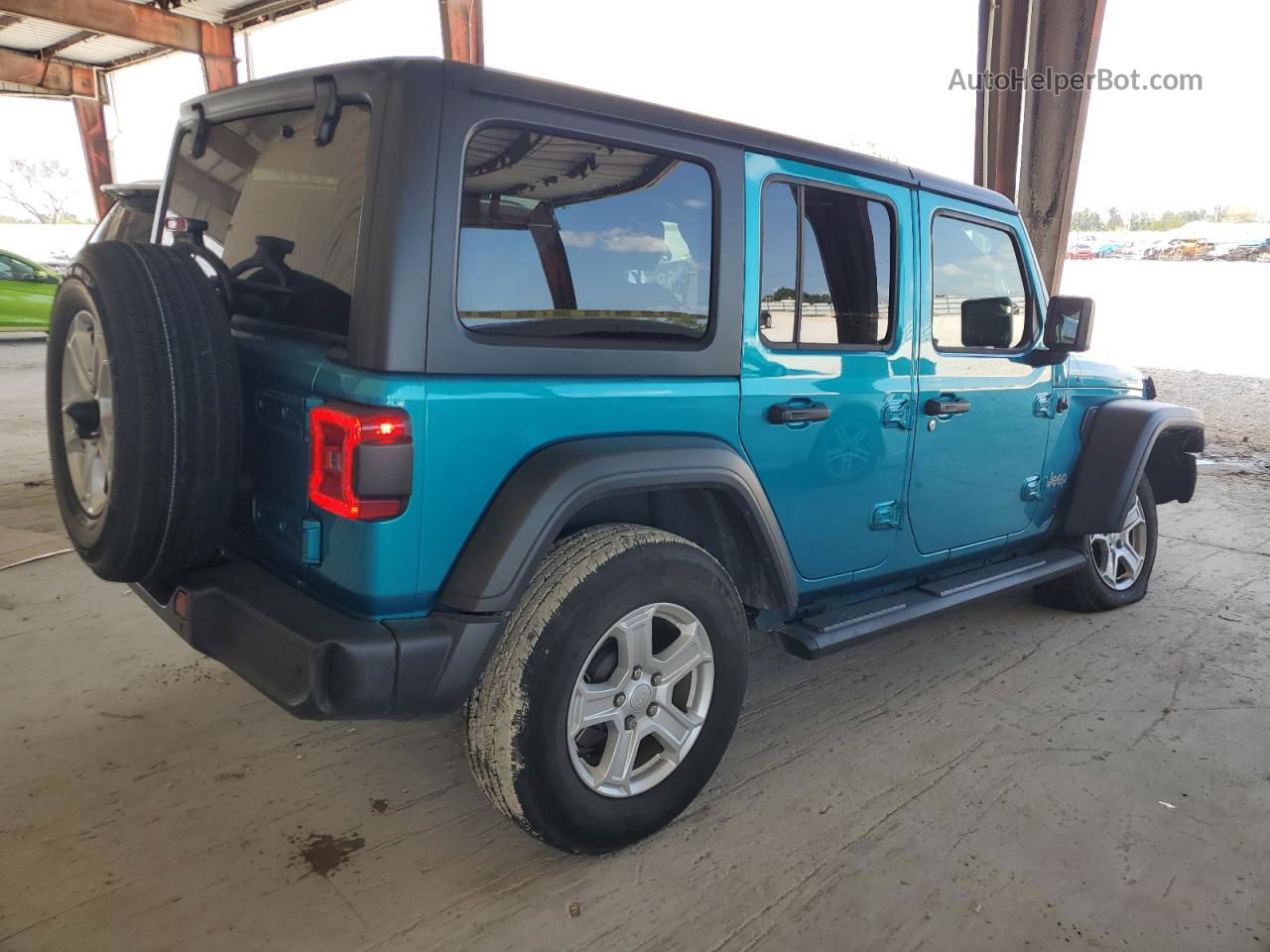 2019 Jeep Wrangler Unlimited Sport Turquoise vin: 1C4HJXDG1KW662220