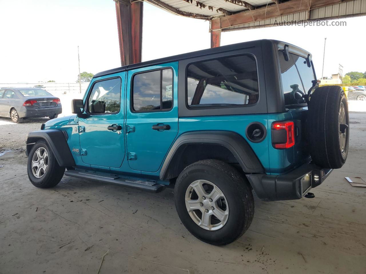 2019 Jeep Wrangler Unlimited Sport Бирюзовый vin: 1C4HJXDG1KW662220