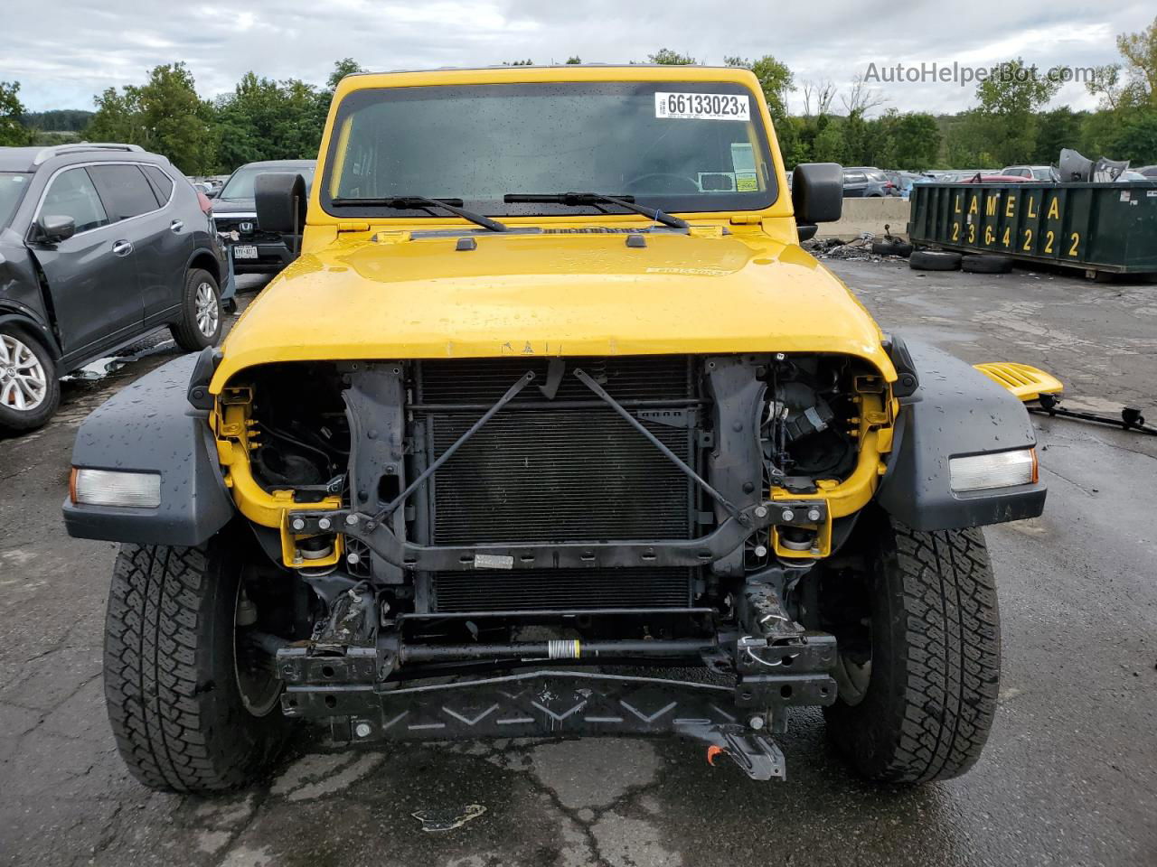 2019 Jeep Wrangler Unlimited Sport Yellow vin: 1C4HJXDG2KW515971