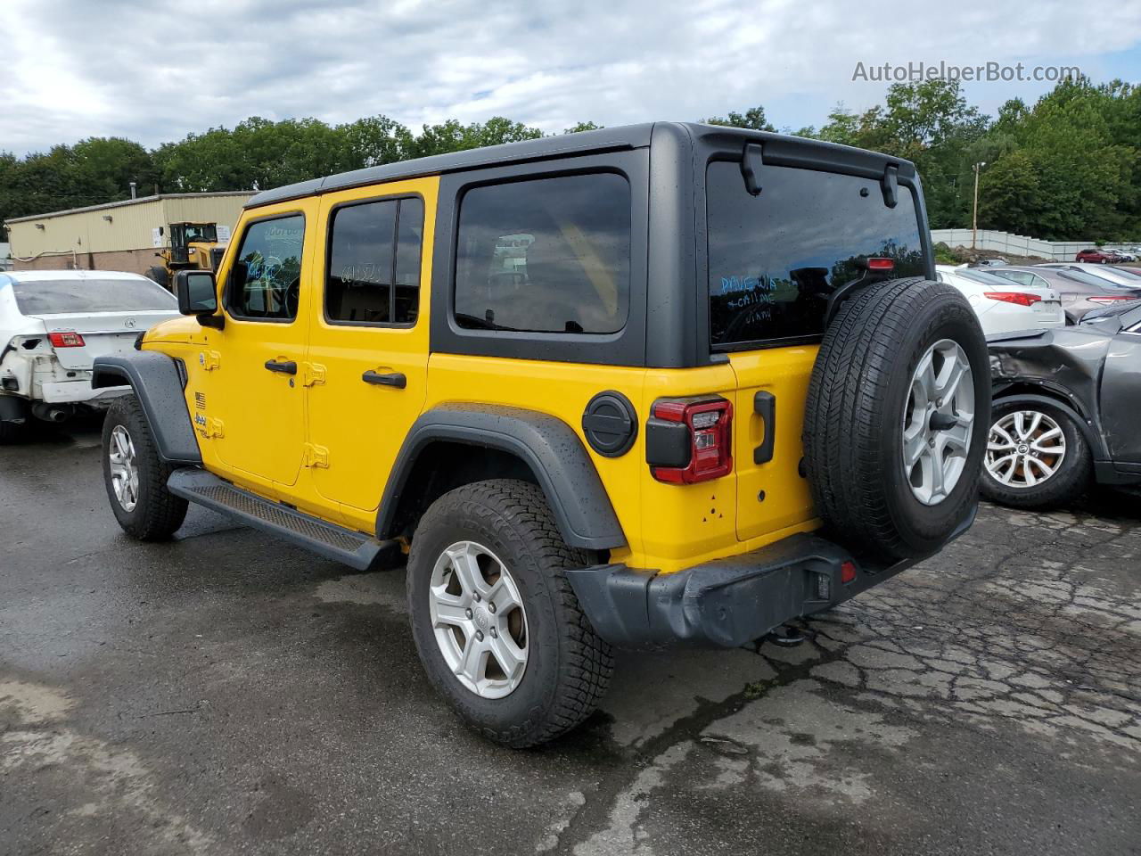 2019 Jeep Wrangler Unlimited Sport Yellow vin: 1C4HJXDG2KW515971