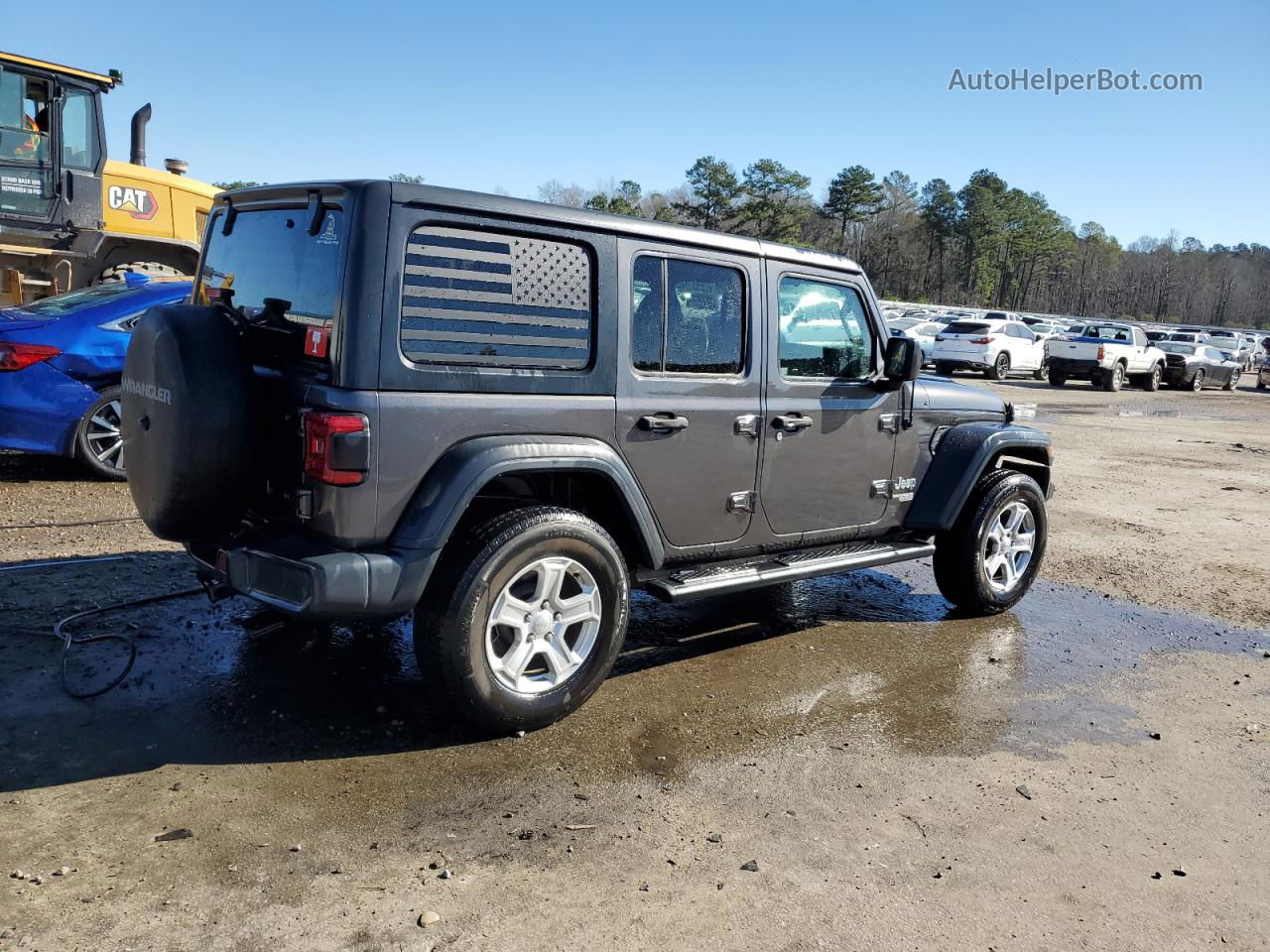 2019 Jeep Wrangler Unlimited Sport Gray vin: 1C4HJXDG2KW565656