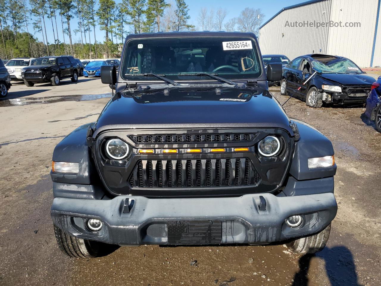 2019 Jeep Wrangler Unlimited Sport Gray vin: 1C4HJXDG2KW565656