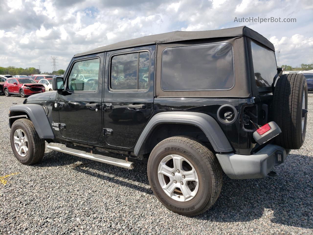 2019 Jeep Wrangler Unlimited Sport Черный vin: 1C4HJXDG2KW613544