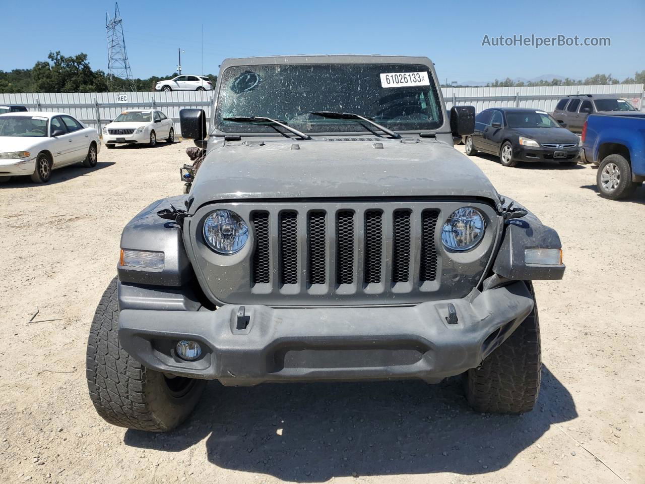 2019 Jeep Wrangler Unlimited Sport Gray vin: 1C4HJXDG2KW627458