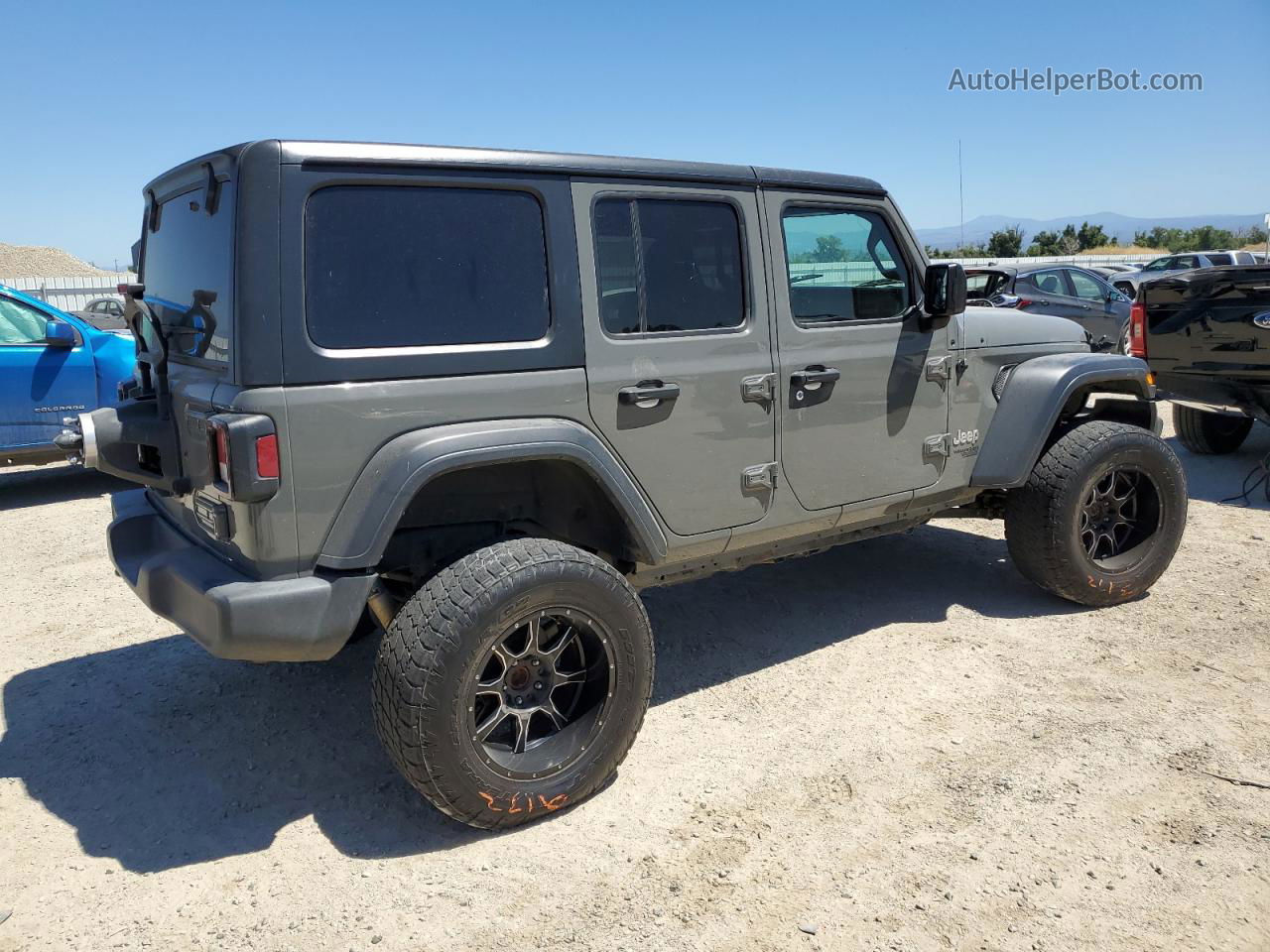 2019 Jeep Wrangler Unlimited Sport Gray vin: 1C4HJXDG2KW627458