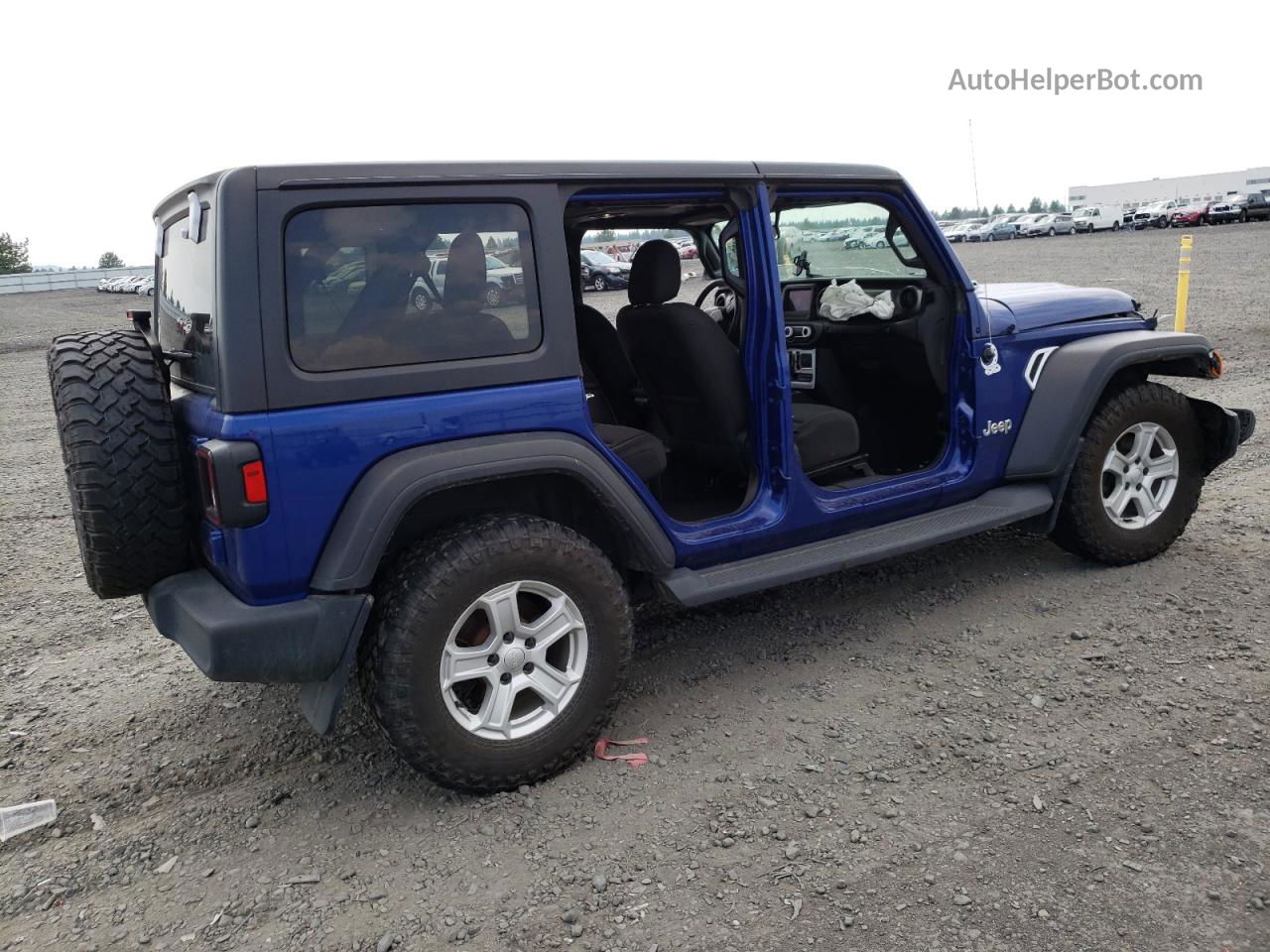 2019 Jeep Wrangler Unlimited Sport Синий vin: 1C4HJXDG2KW660735