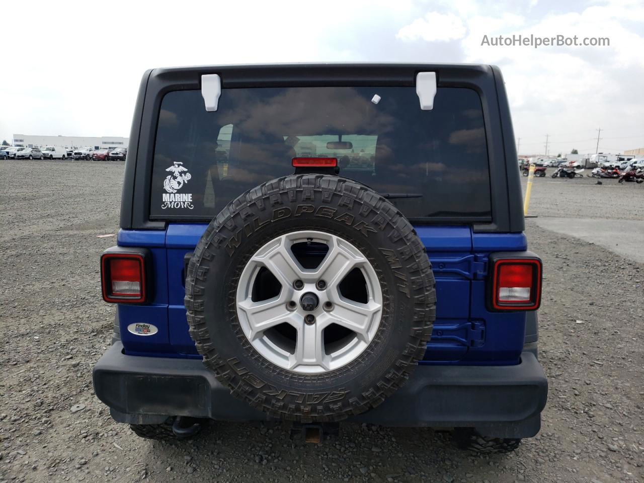 2019 Jeep Wrangler Unlimited Sport Синий vin: 1C4HJXDG2KW660735