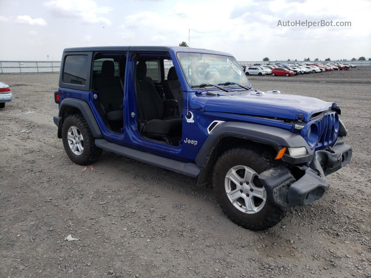 2019 Jeep Wrangler Unlimited Sport Синий vin: 1C4HJXDG2KW660735