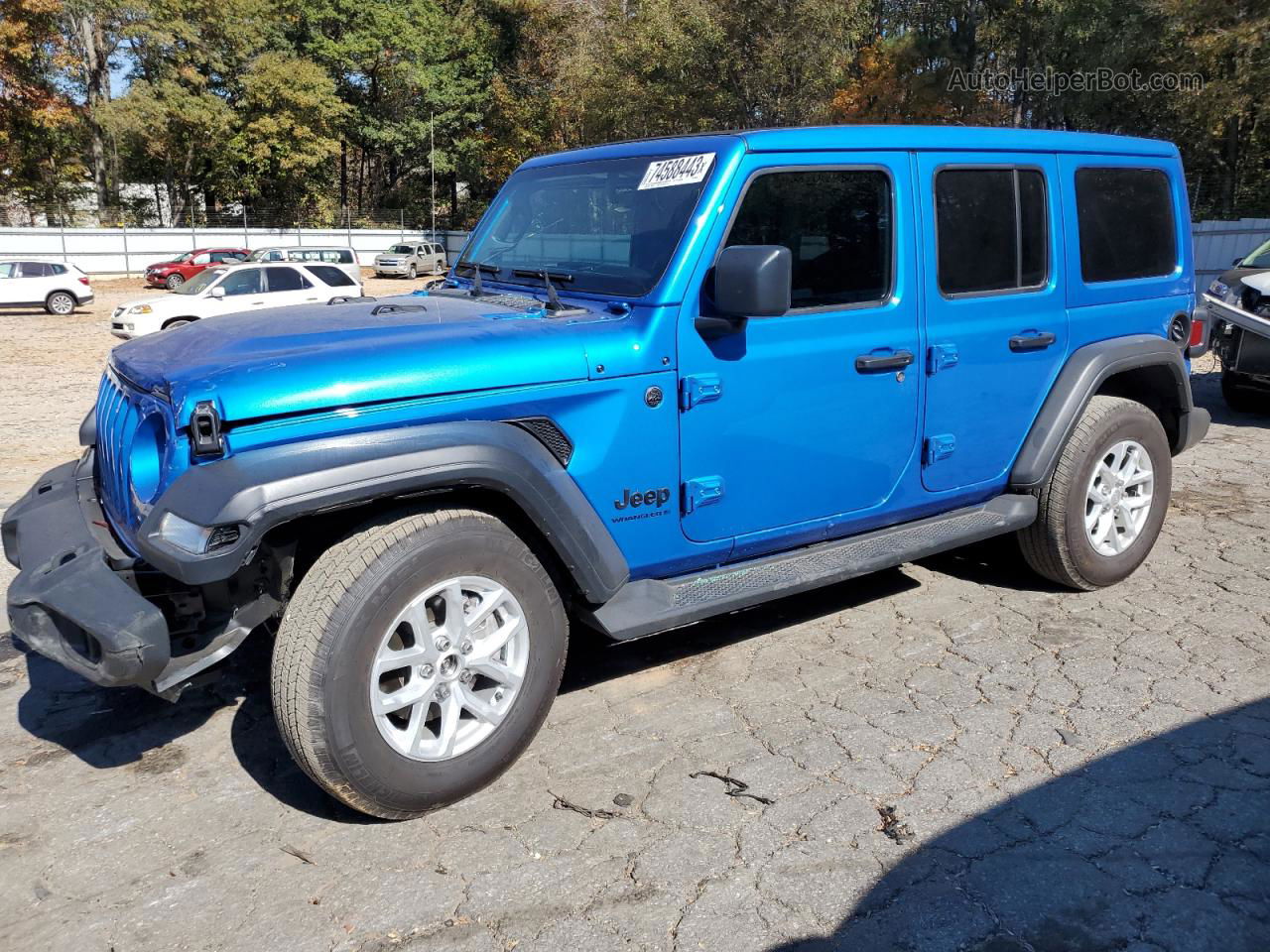 2023 Jeep Wrangler Sport Синий vin: 1C4HJXDG2PW666929