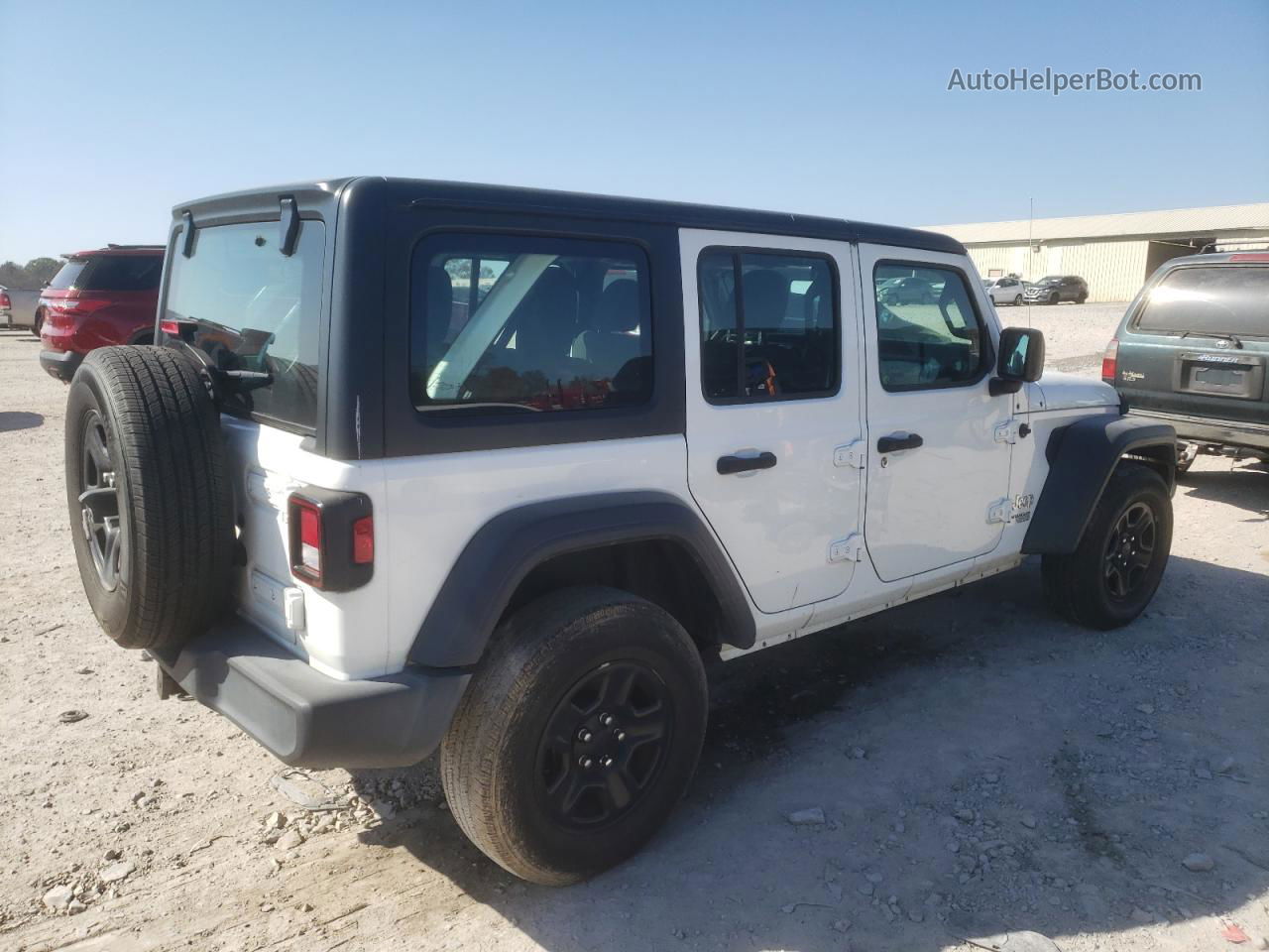 2019 Jeep Wrangler Unlimited Sport White vin: 1C4HJXDG3KW578495