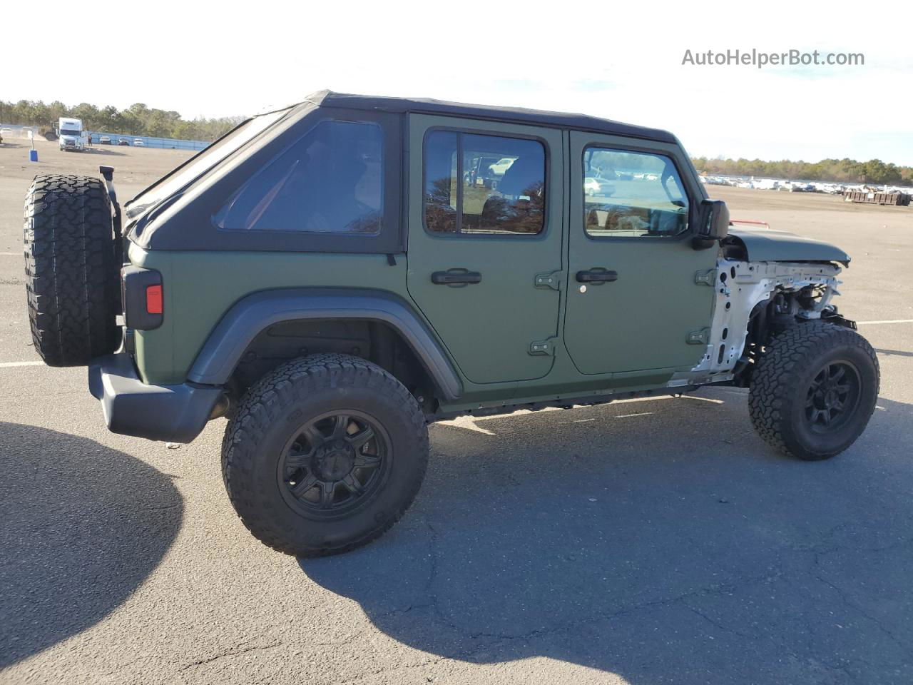 2019 Jeep Wrangler Unlimited Sport Green vin: 1C4HJXDG3KW582322