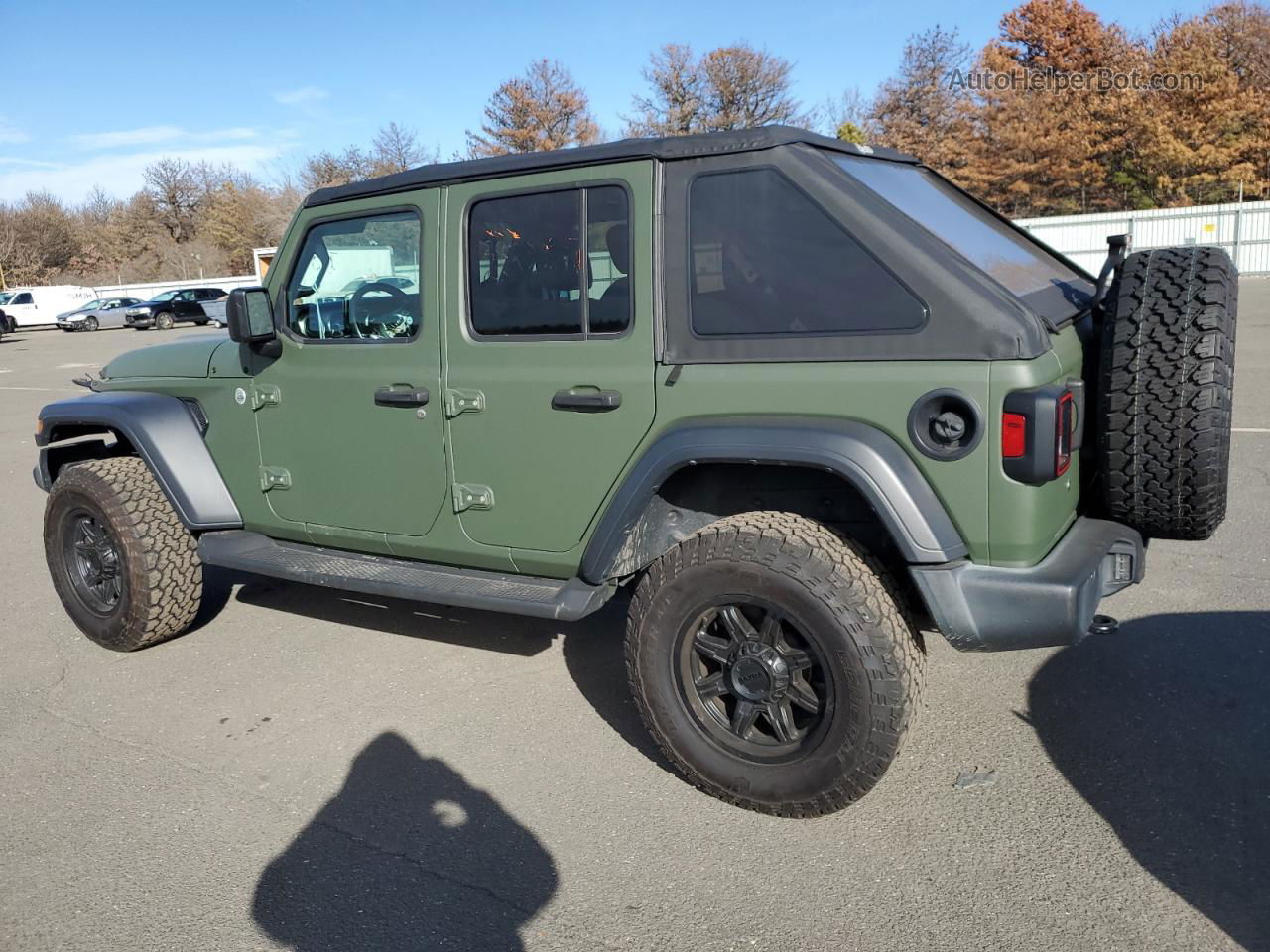 2019 Jeep Wrangler Unlimited Sport Green vin: 1C4HJXDG3KW582322