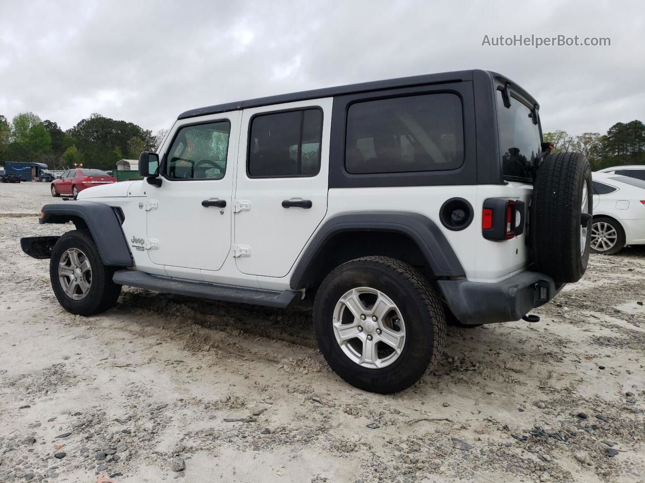 2019 Jeep Wrangler Unlimited Sport White vin: 1C4HJXDG4KW528012