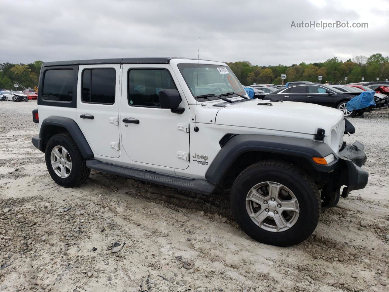 2019 Jeep Wrangler Unlimited Sport White vin: 1C4HJXDG4KW528012