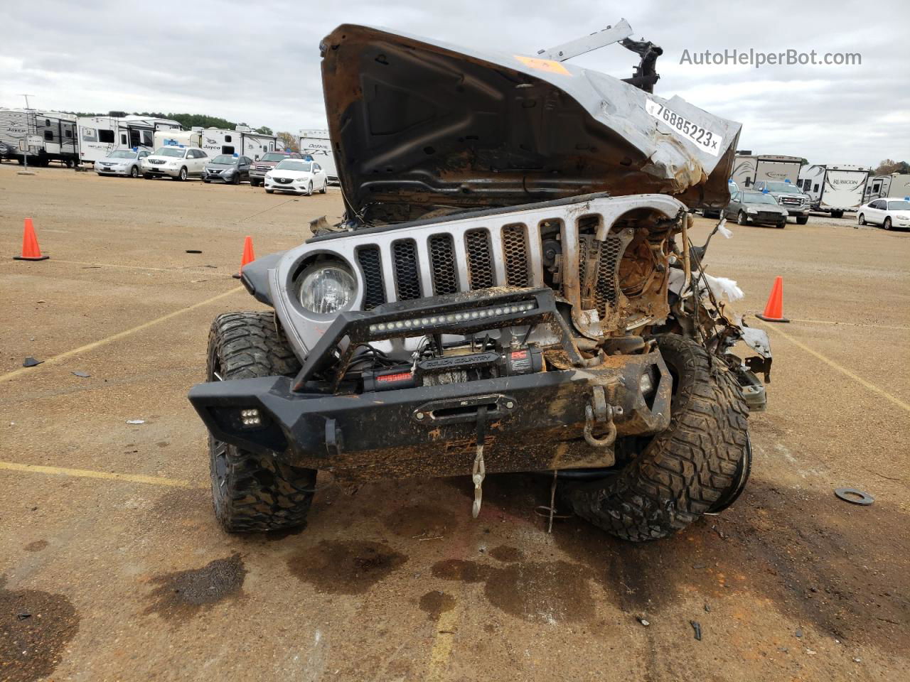 2019 Jeep Wrangler Unlimited Sport Silver vin: 1C4HJXDG4KW552973