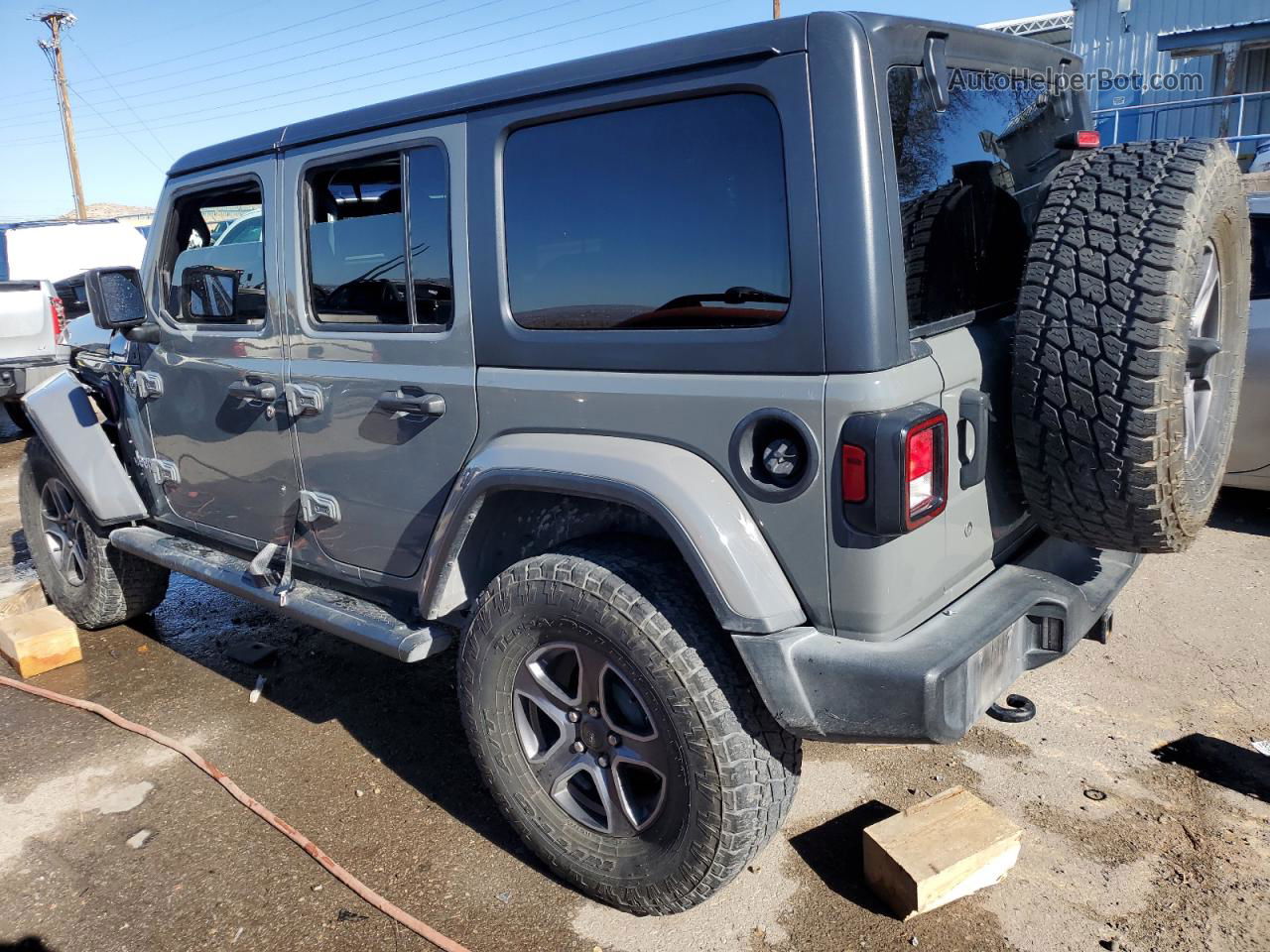 2019 Jeep Wrangler Unlimited Sport Gray vin: 1C4HJXDG4KW578926