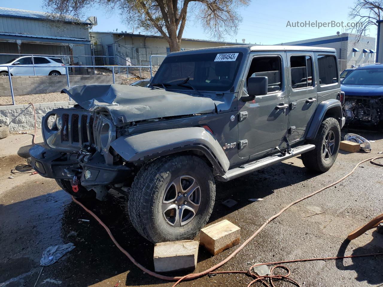 2019 Jeep Wrangler Unlimited Sport Gray vin: 1C4HJXDG4KW578926