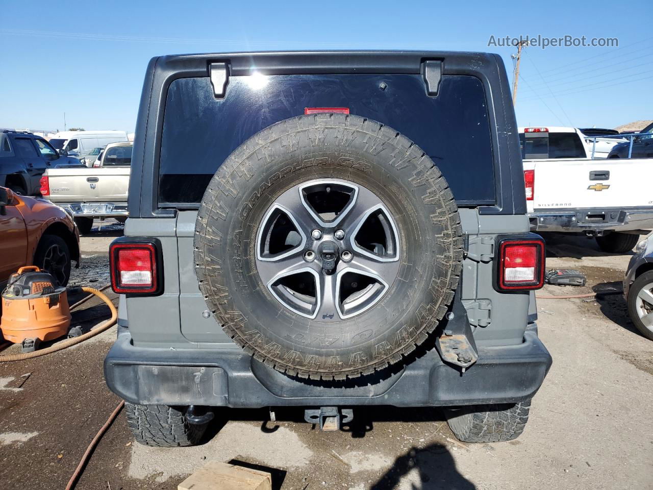 2019 Jeep Wrangler Unlimited Sport Gray vin: 1C4HJXDG4KW578926