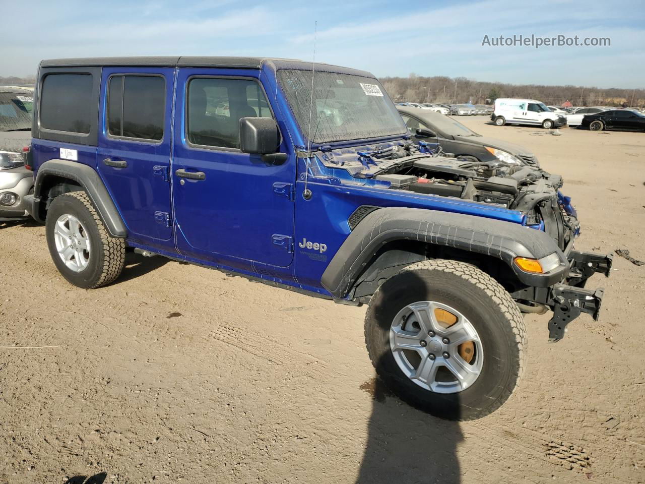 2019 Jeep Wrangler Unlimited Sport Blue vin: 1C4HJXDG4KW682459